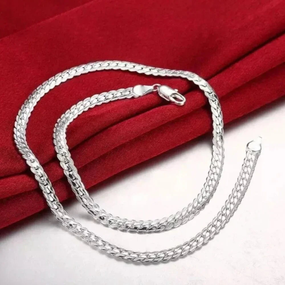 NEW S925 STERLING SILVER SNAKE NECKLACE